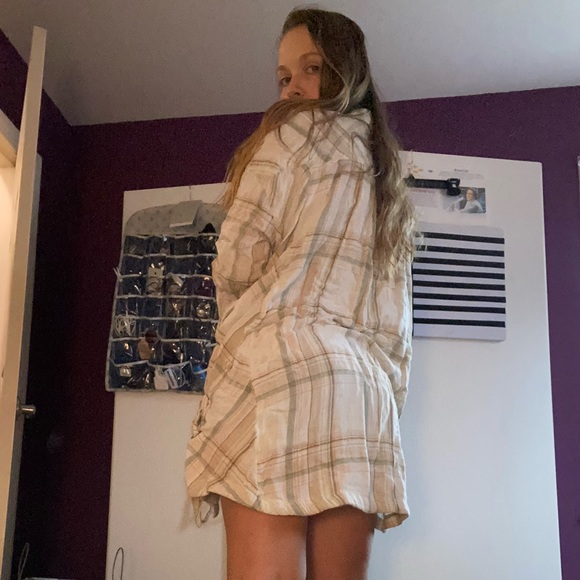 Free people side-laced flannel - Picture 4 of 8